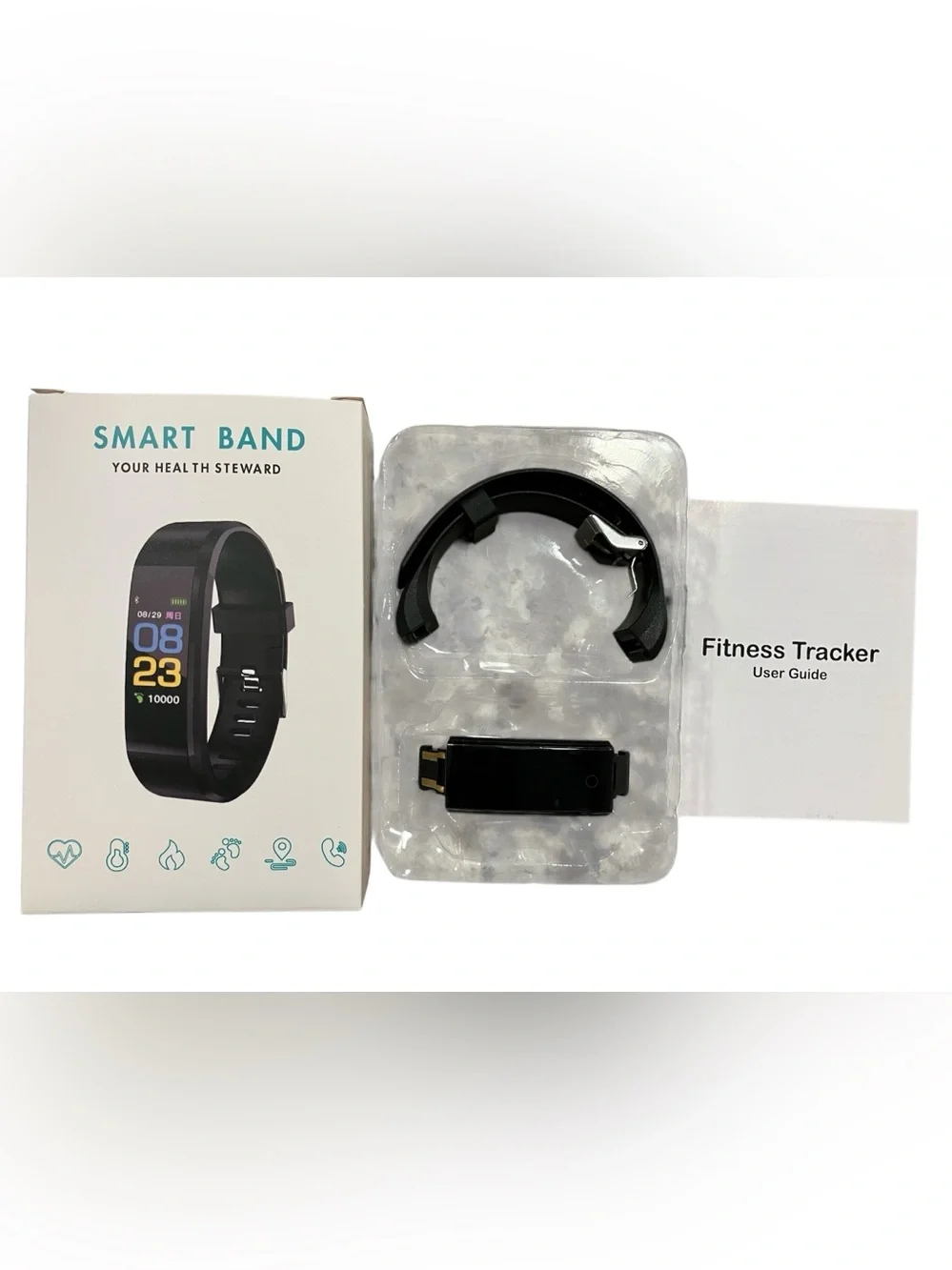 New Black Fitness Tracker Smart Band with Color Display